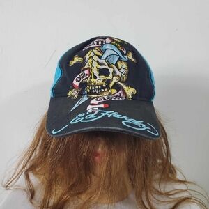 Vintage Hardy Skull Kids Cap with Large Logo Baseball Cap Hat Size Youth OS